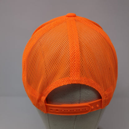 George Snapback Mesh Back Trucker Hat Orange One Size Adjustable Blank