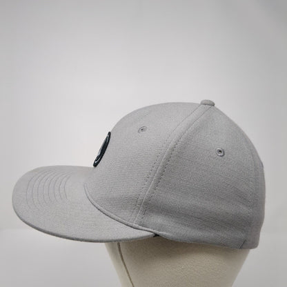 Volcom Fitted Hat Gray One Size Adjustable Patch Logo Vented Holes 6 Panel