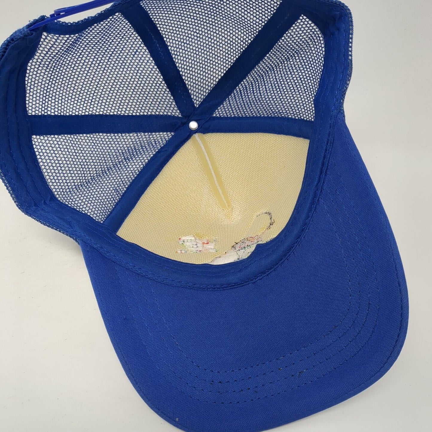 Living The Dream Snapback Trucker Hat Blue OS Adjustable Embroidered Mesh Back