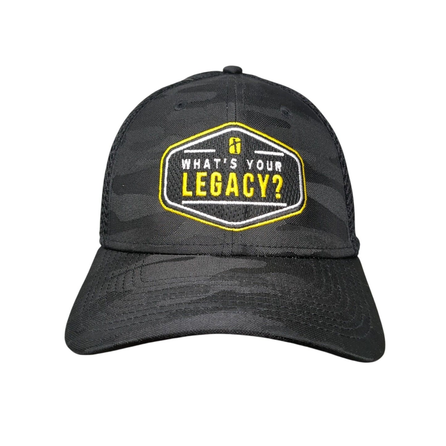 What's Your Legacy? Fitted Mesh Back Hat Camo M/L Embroidered New Era