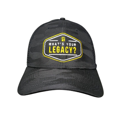 What's Your Legacy? Fitted Mesh Back Hat Camo M/L Embroidered New Era