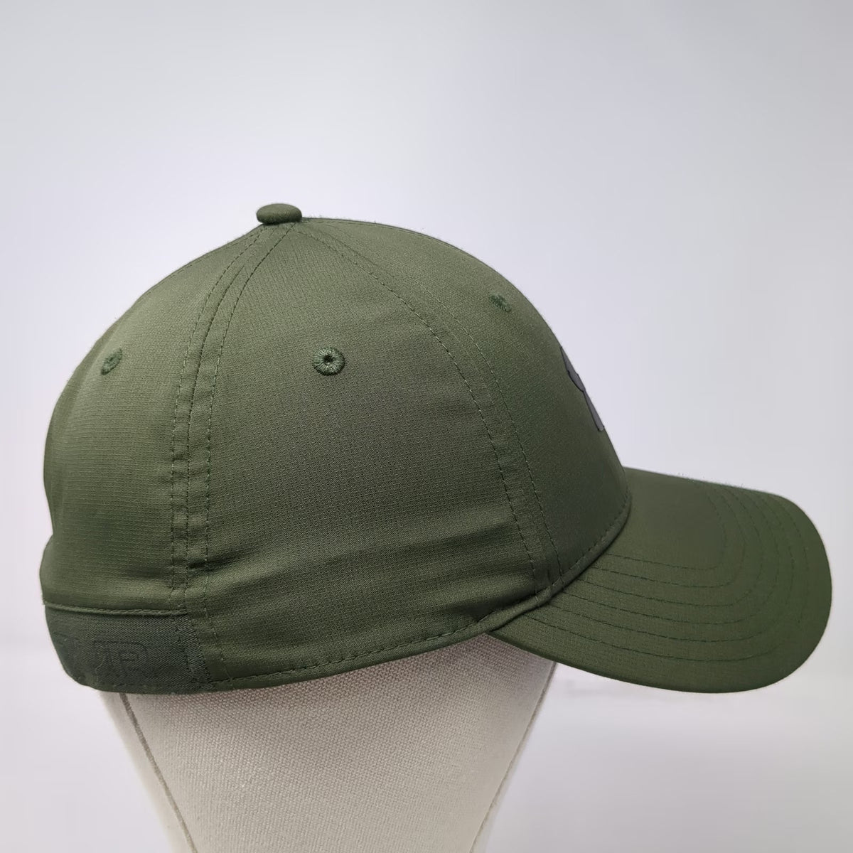 Under Armour Baseball Cap Green L Logo Stretch Fit Performance Storm Hat Curved