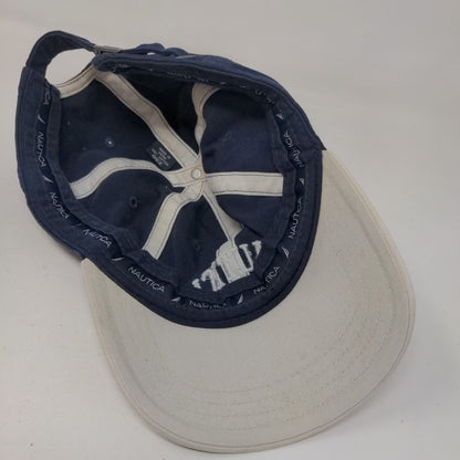 Nautica Slideback Hat Blue One Size Adjustable Embroidered 6 Panel Cotton