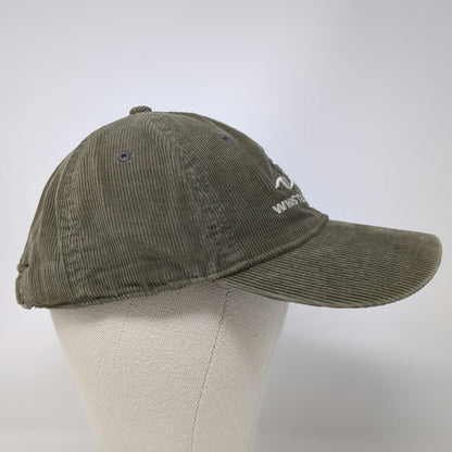 Whistler Blackcomb Baseball Cap Green One Size Corduroy Canada Ski Resort Hat