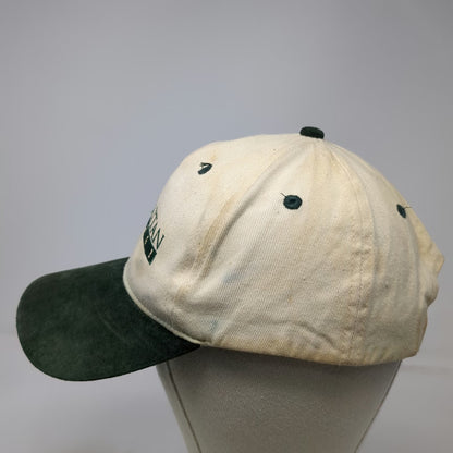KC Baseball Cap Beige Green One Size Manhattan College Suede Bill Slideback Hat