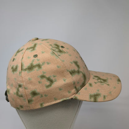 Stussy Snapback Orange One Size Digital Camo Skull Logo Canvas Hat 6 Panel
