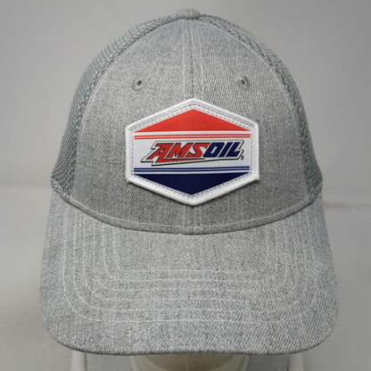 AMSOIL Patch Trucker Hat Gray One Size Mesh Back Snapback Synthetic Oil Motor