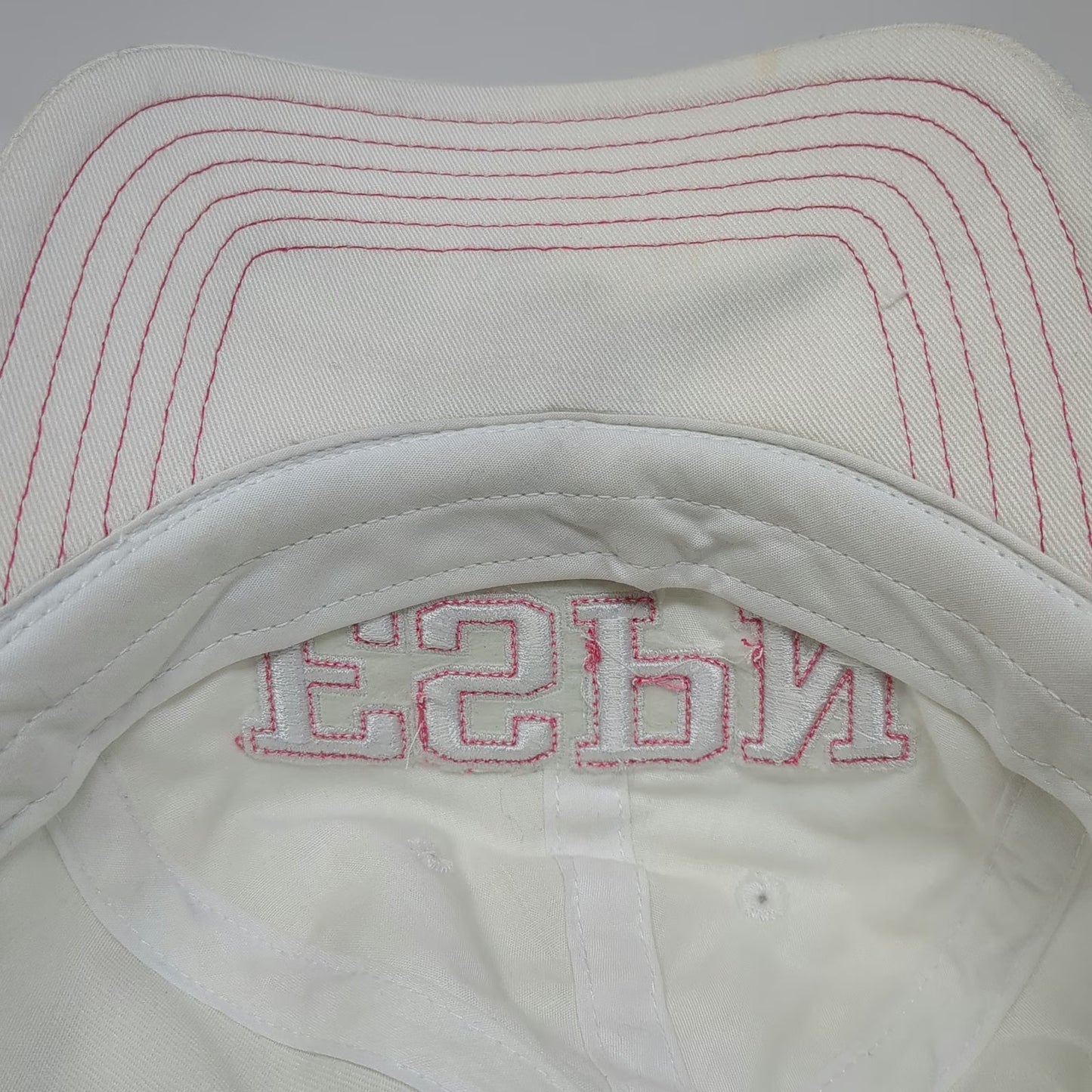 ESPN Baseball Cap White Pink One Size Chicago ESPN Zone Slideback Cotton Hat