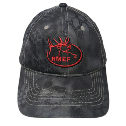 Outdoor Cap Gray Black Red One Size RMEF Camo Baseball Strapback Hunting Hat