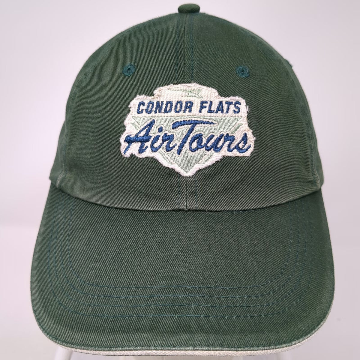 Disney Baseball Cap Green One Size Condor Flats Air Tours Leather Strap Hat