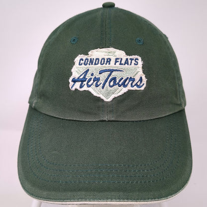 Disney Baseball Cap Green One Size Condor Flats Air Tours Leather Strap Hat