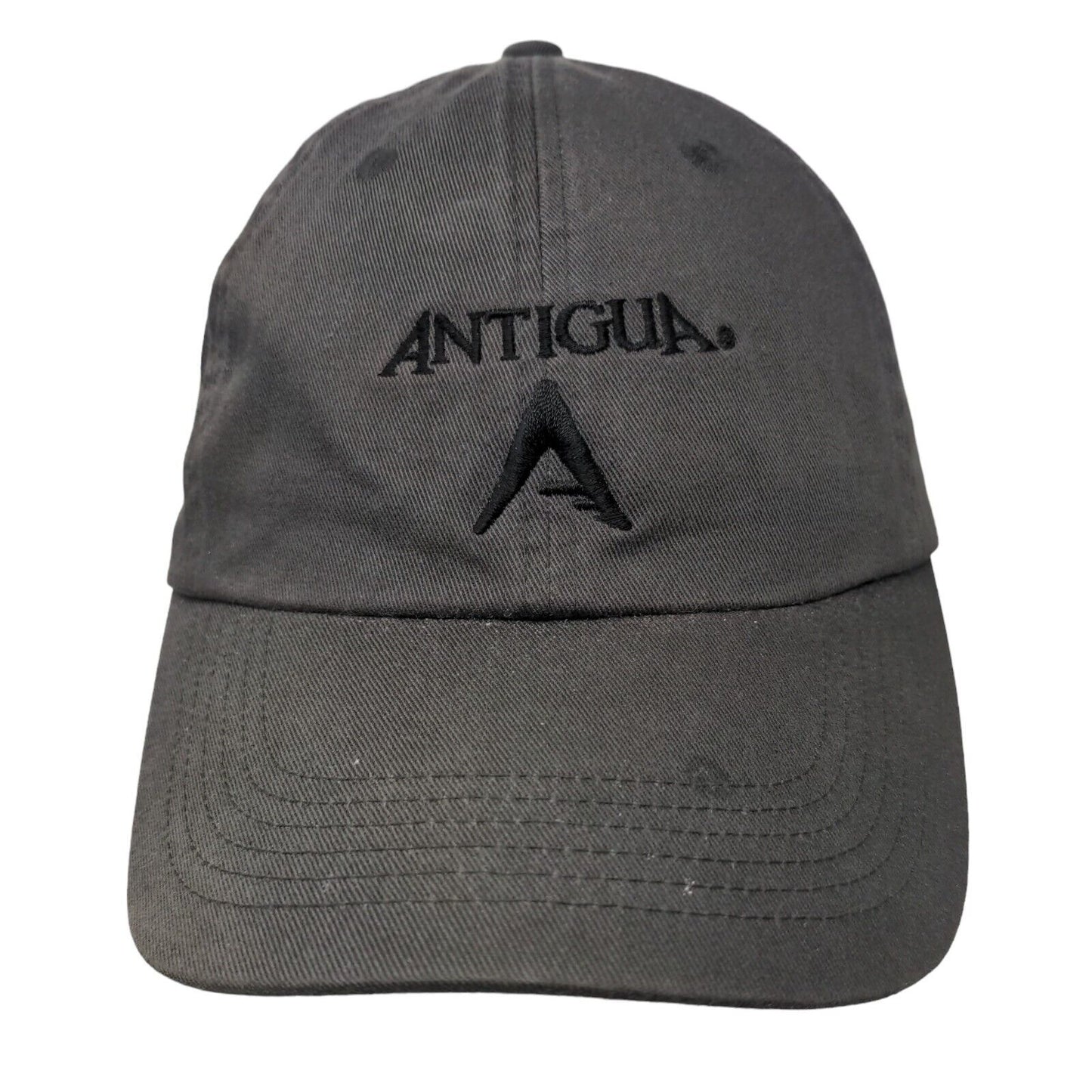 Antigua Slideback Hat Chino Cap Gray OSFA Adjustable Embroidered Vented Holes