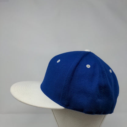 Unbranded Snapback Hat Blue OSFM Adjustable Vented Holes 6 Panel Blank Acrylic