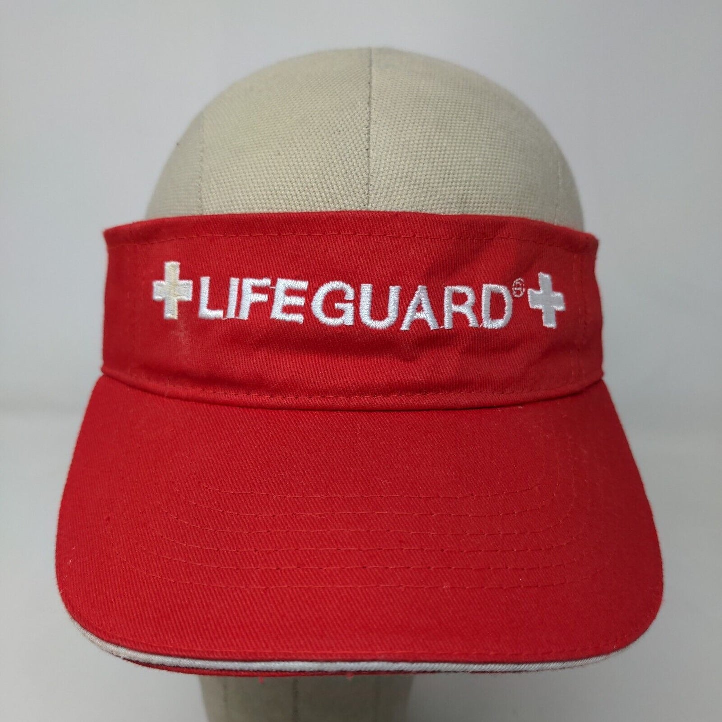 Lifeguard Brand Men's Strapback Sun Visor Hat Cap Embroidered Logo