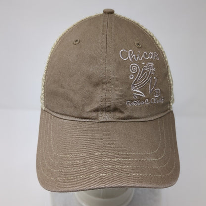 Chica's Futbol Club Snapback Trucker Hat Tan M/L Mesh Back Embroidered