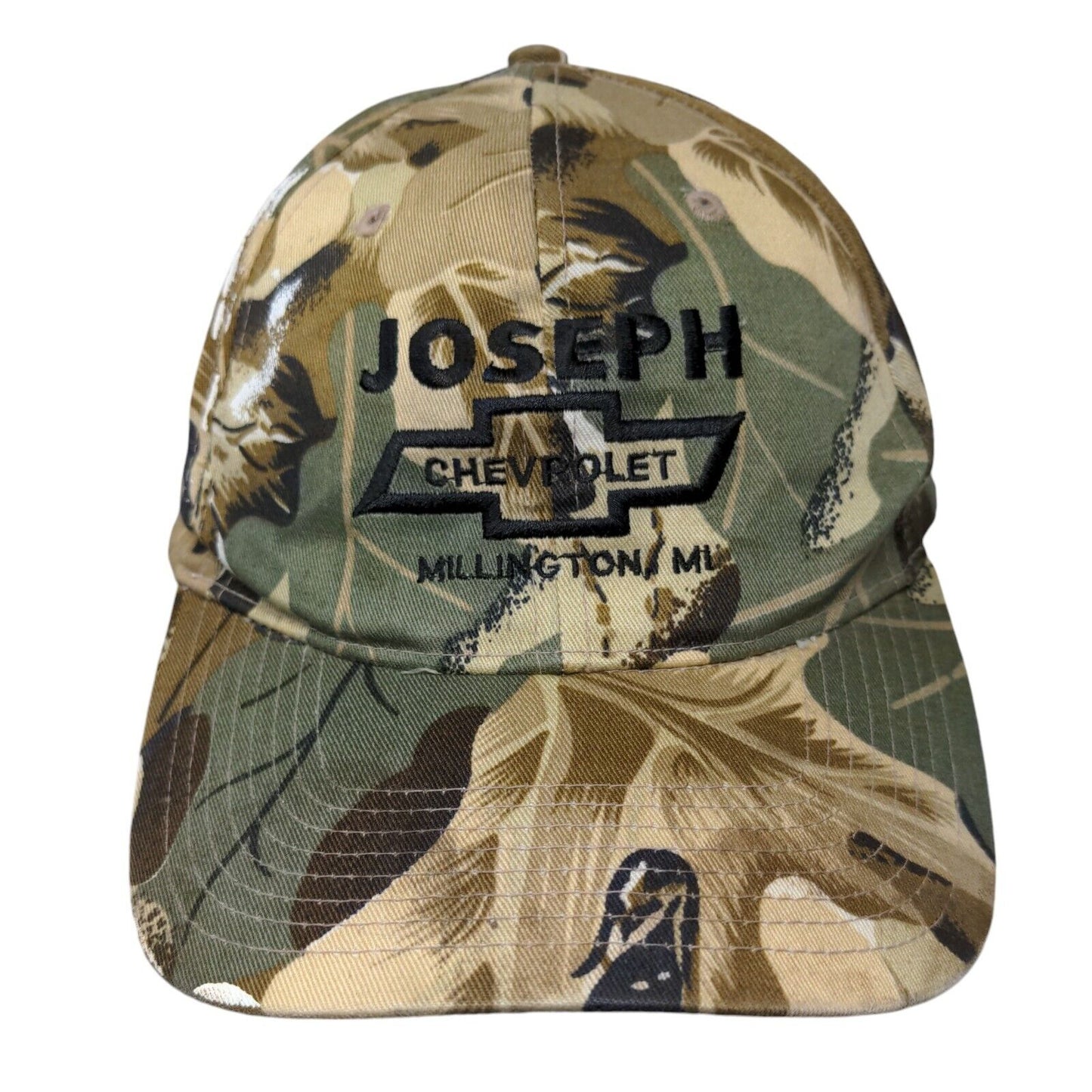 Joseph Chevrolet Millington Strapback Hat Camo One Size Embroidered