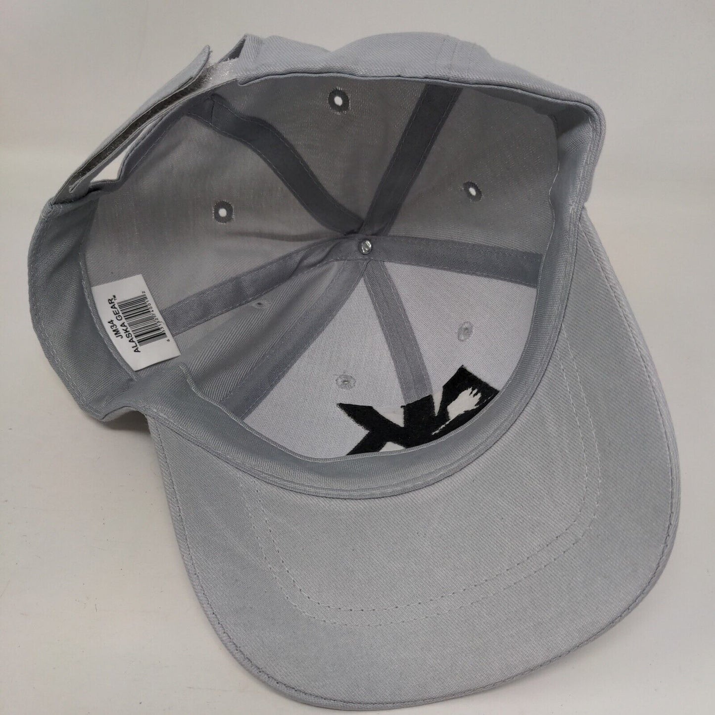 AK Last Frontier Strapback Hat Gray One Size Embroidered 6 Panel