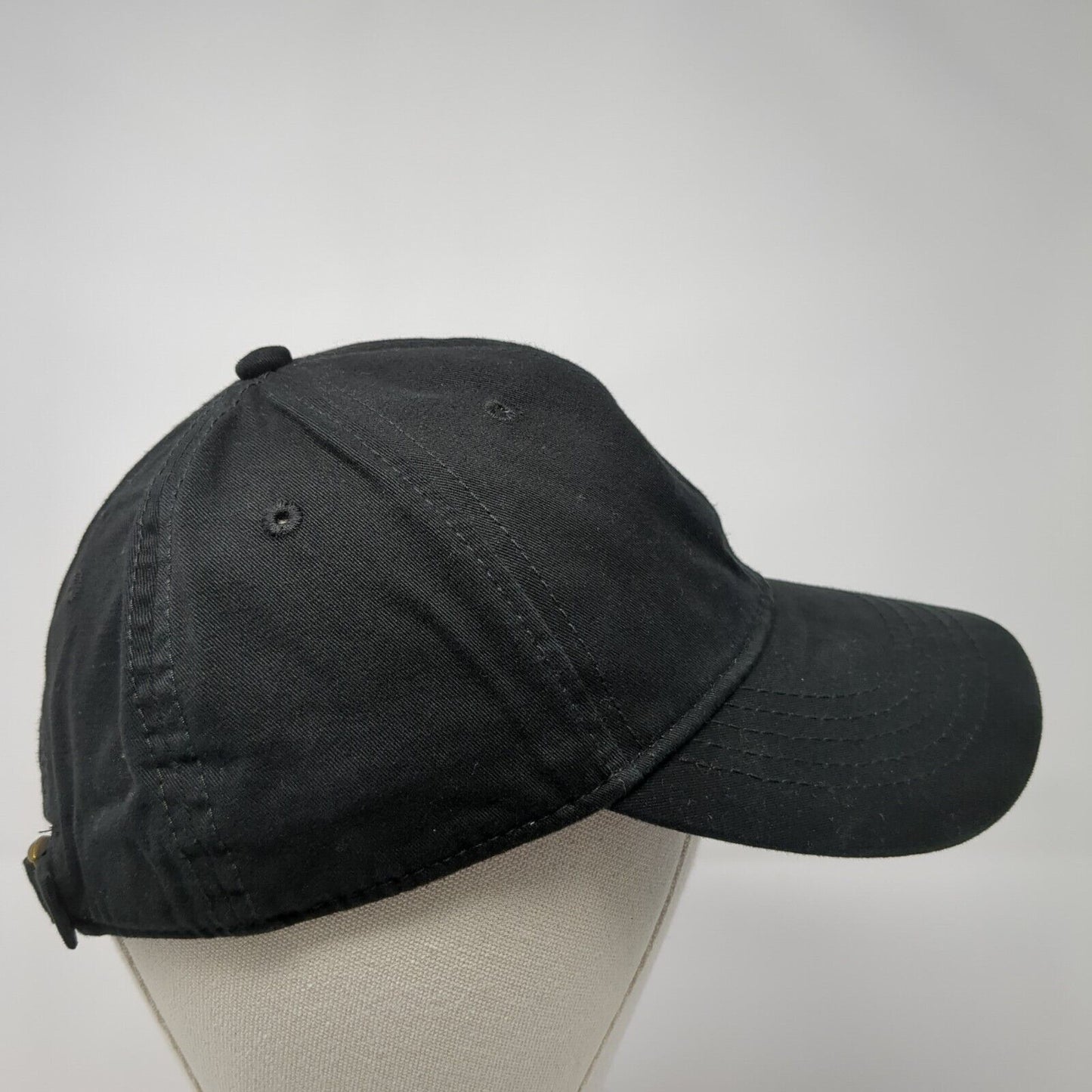 Unbranded Slideback Hat Black One Size Adjustable Blank Outdoor Solid