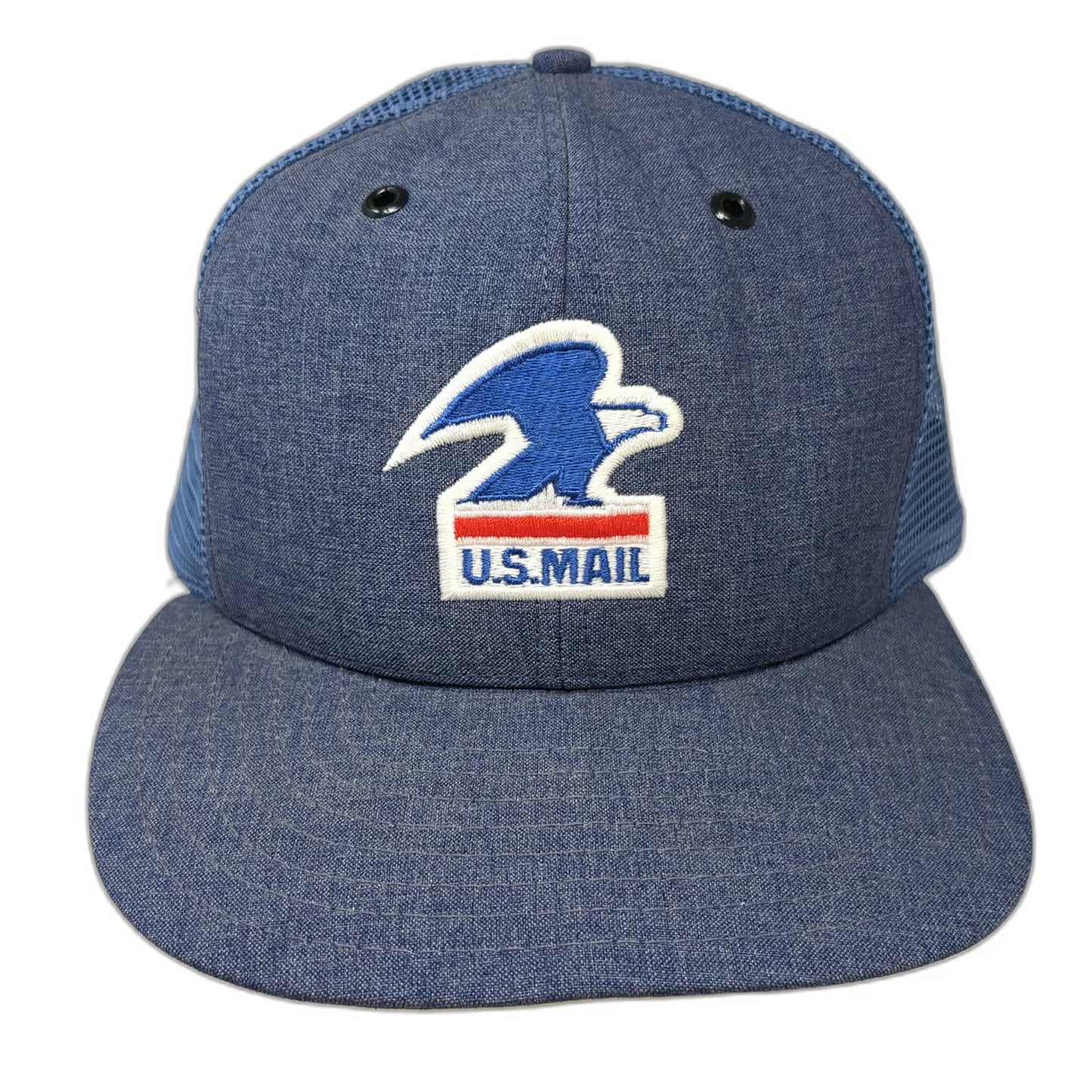 Brookfield Trucker Hat Blue L USPS U.S. Mail Mesh Snapback Union USA Vintage