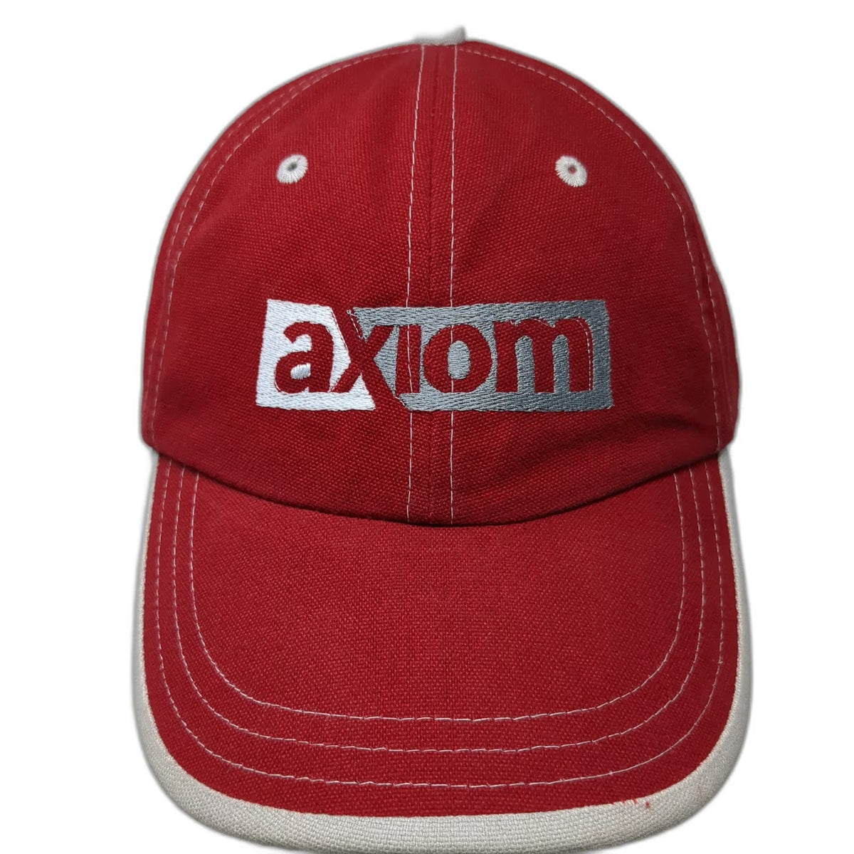 Adams Baseball Cap Red One Size Axiom Logo Slideback Contrast Stitching Hat