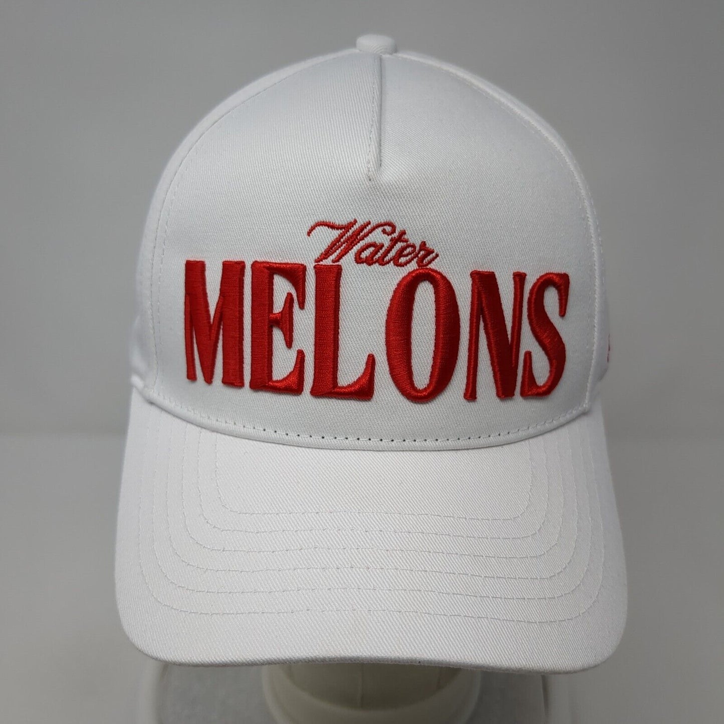 Watermelons Snapback Hat White One Size Adjustable Embroidered Solid