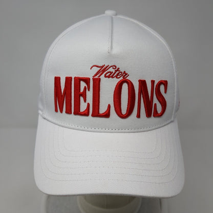 Watermelons Snapback Hat White One Size Adjustable Embroidered Solid