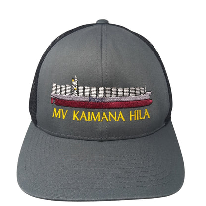 MV Kaimana Hila Snapback Trucker Hat Gray One Size Mesh Back Colorblock