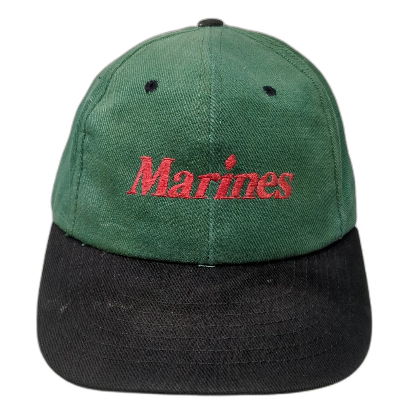Marines Green Snapback Hat Vintage USA Made The Chance Is Forever Embroidery