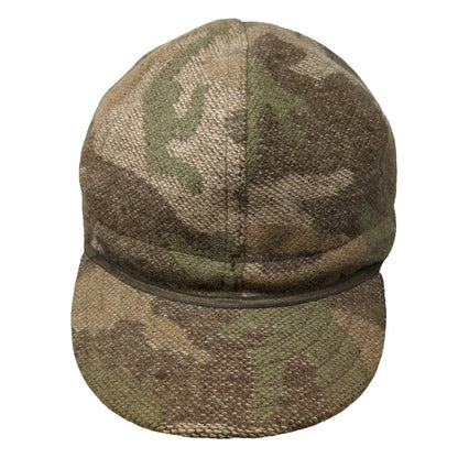 Stormy Kromer Baseball Cap Brown Camo 7 3/8 Wool Gore-Tex Made in USA Fitted Hat