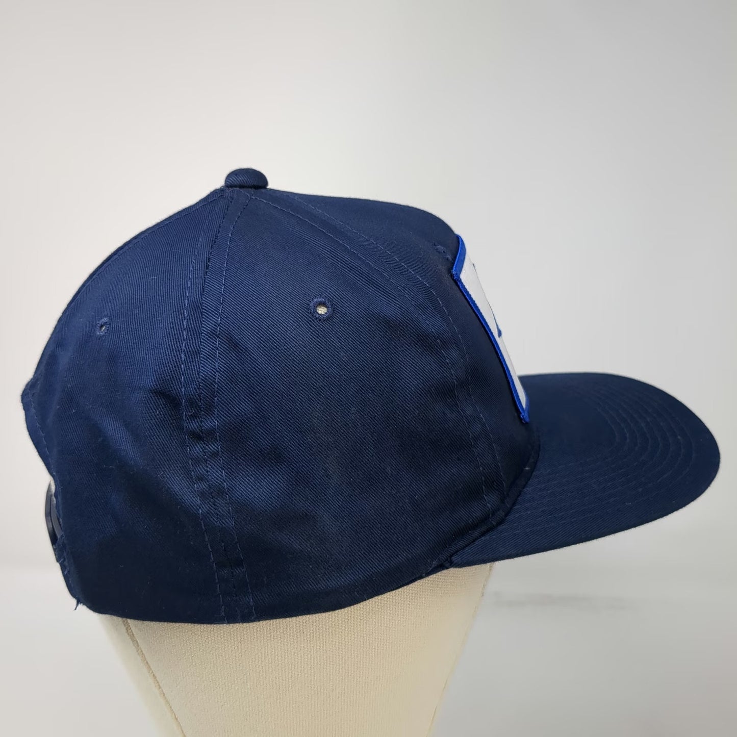 YoungAn Snapback Blue White One Size Valves Hydrants Lee Co Logo Patch hat