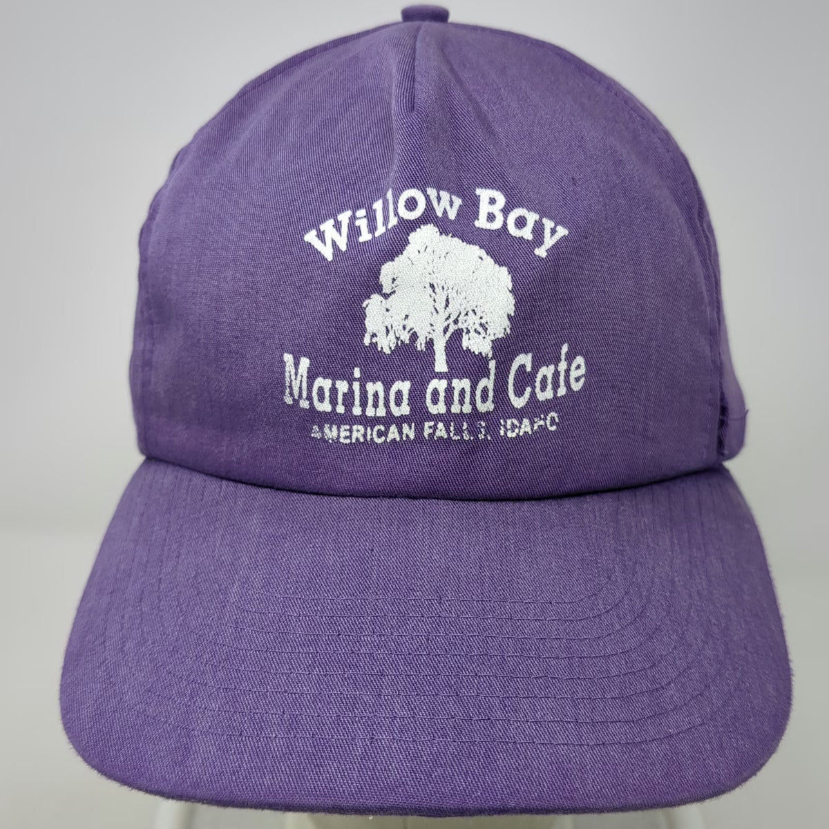 Willow Bay Marina and Cafe Purple 5 Panel One Size Snapback Hat American Falls