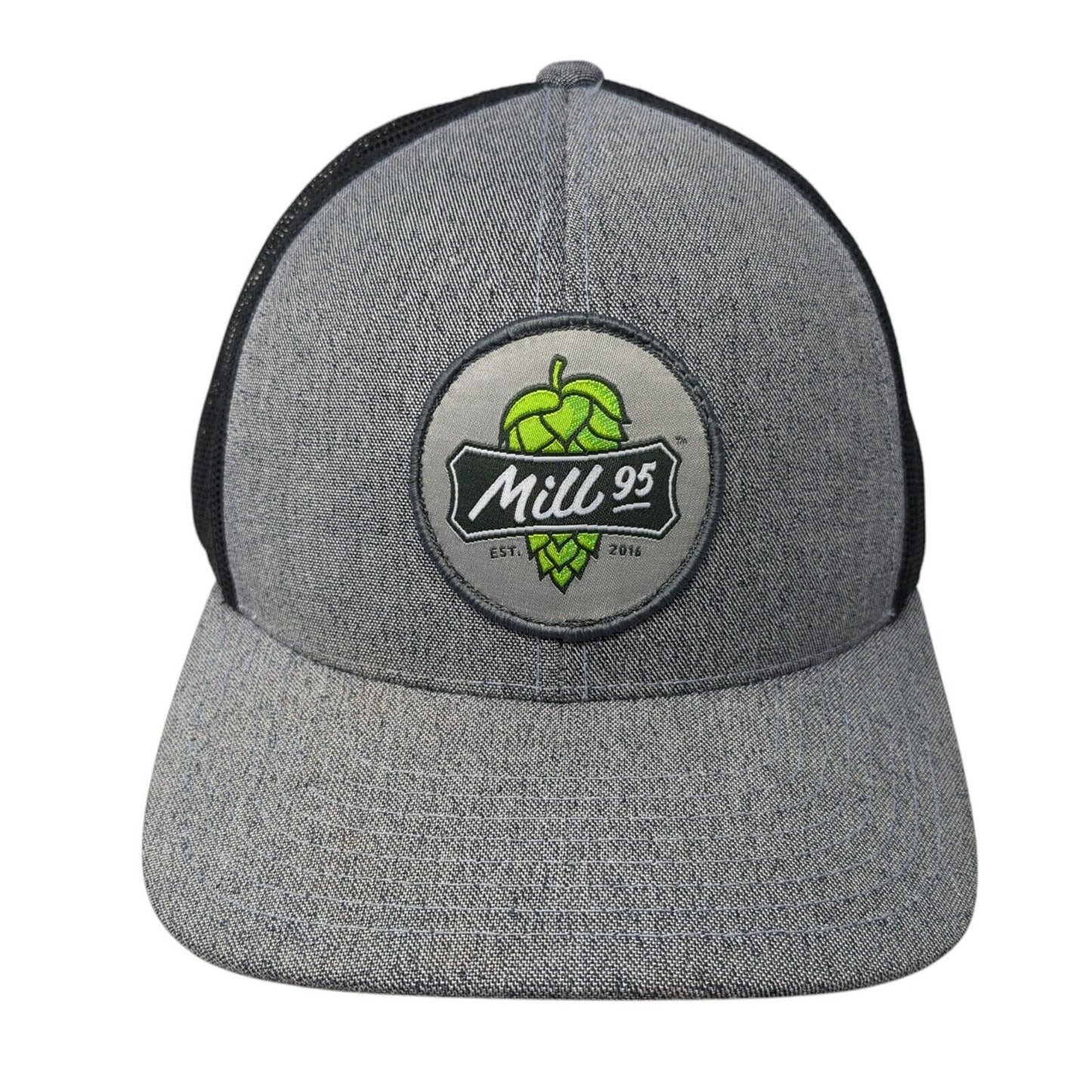 Mill95 Est 2016 Snapback Trucker Hat Gray OS Adjustable Mesh Pacific Headwear