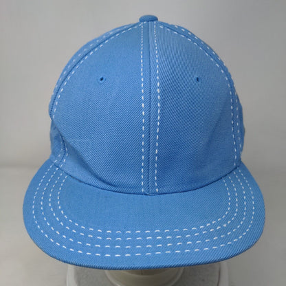 Unbranded Fitted Hat Blue Size 8 Solid Vent Holes 6 Panel Blank