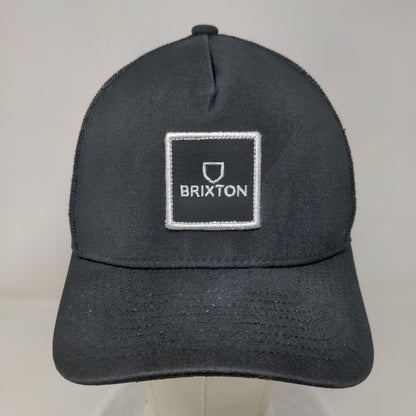 Brixton Snapback Mesh Back Trucker Hat Black One Size Solid Adjustable