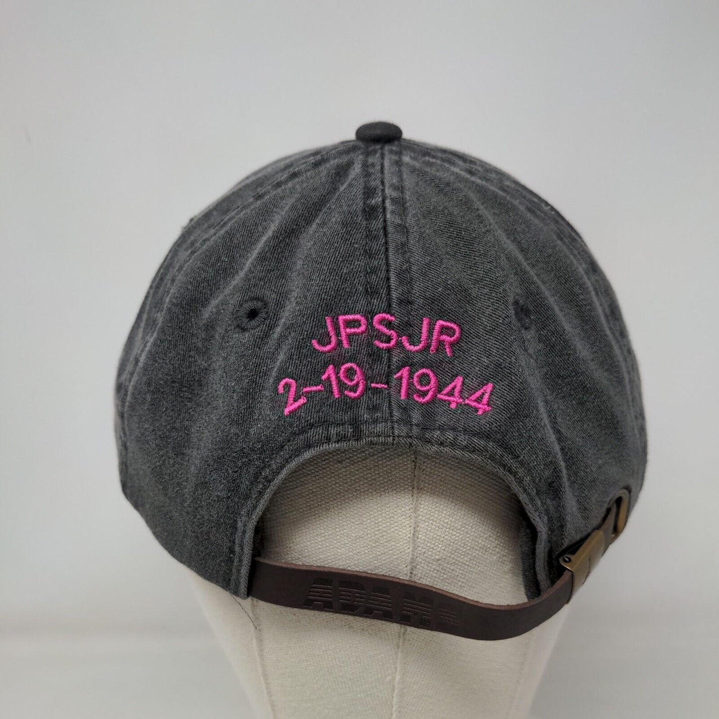 70! Slideback Hat Gray One Size Adjustable Embroidered Vented Holes Adams