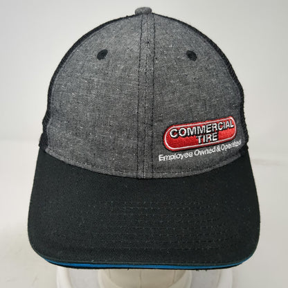 Commercial Tire Trucker Hat Black One Size Cooper Tires Mesh Snapback Blue Trim