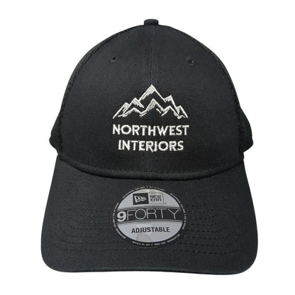 Northwest Interiors Snapback Trucker Hat Black OS Adjustable Mesh 9Forty New Era