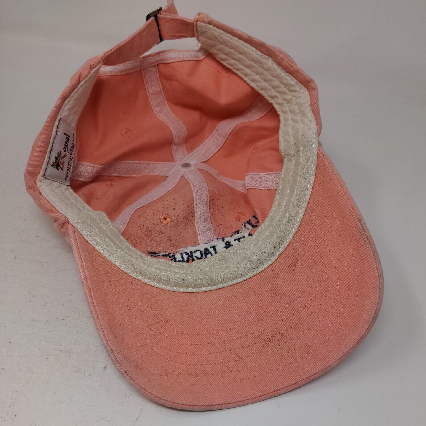 Old Hookers Bait & Tackle Slideback Hat Pink One Size Embroidered