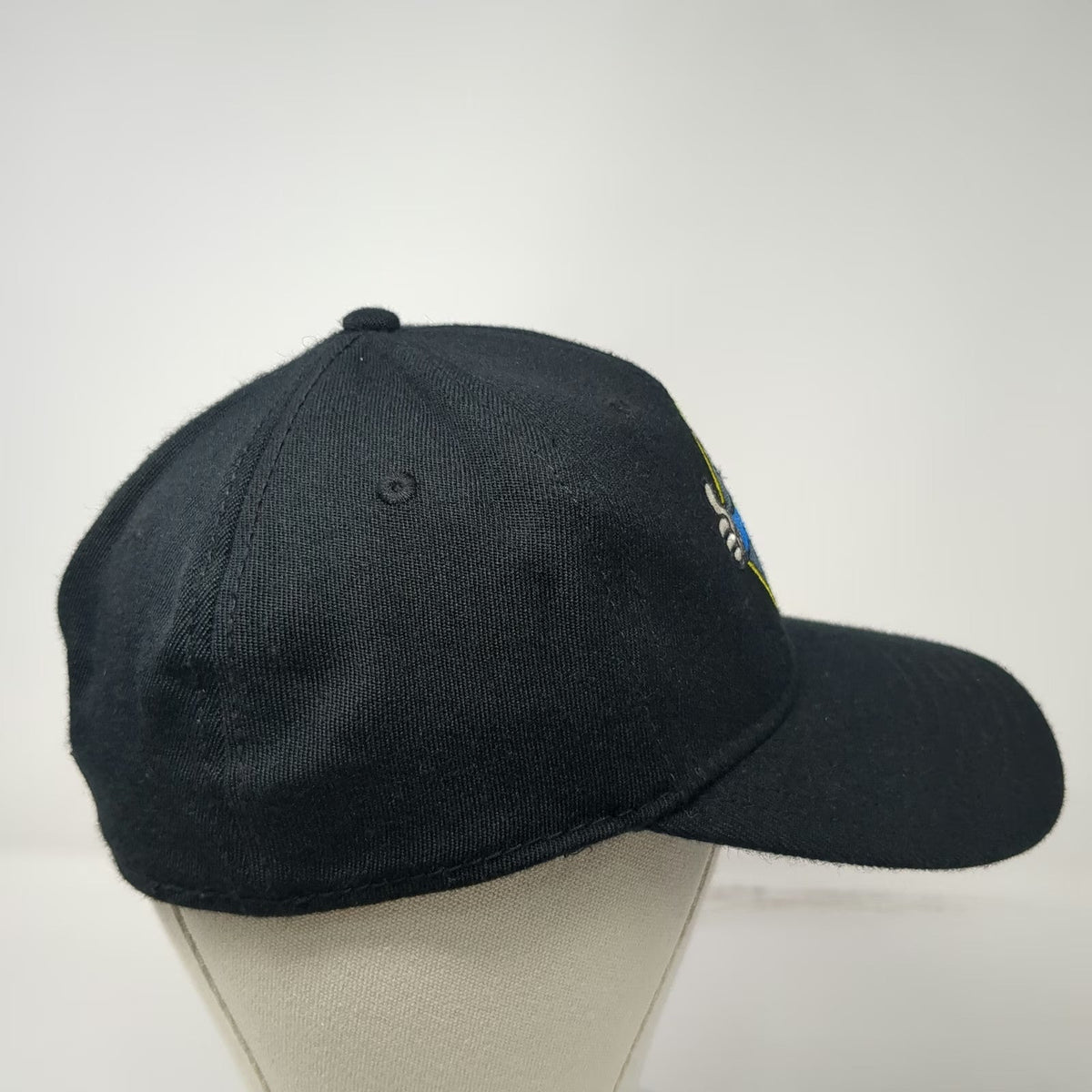 Bethesda Fallout Baseball Cap Black One Size Vault Boy Graphic Stretch Fit Hat