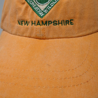Adams Baseball Cap Orange One Size New Hampshire Tree Farm Embroidered hat