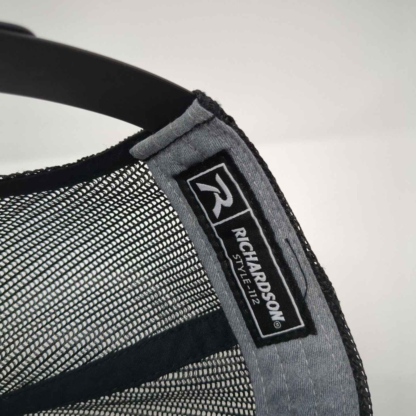 Richardson Snapback Trucker Hat Gray One Size Embroidered Logo 6 Panel