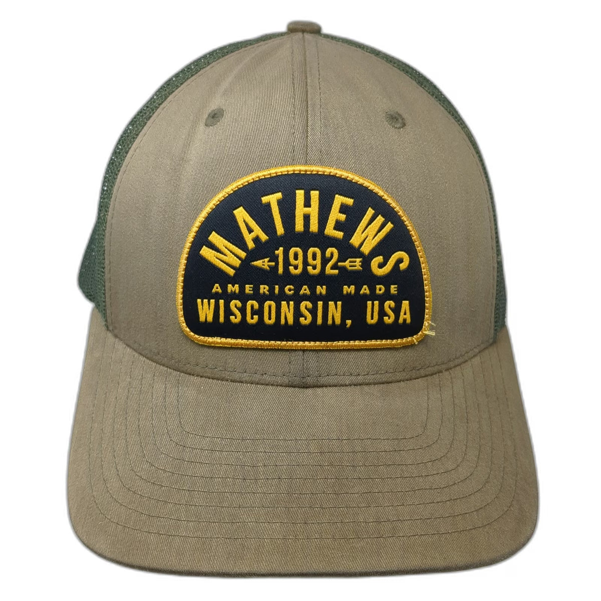 Mathews Baseball Cap Green One Size Trucker Snapback Wisconsin USA Archery Bow