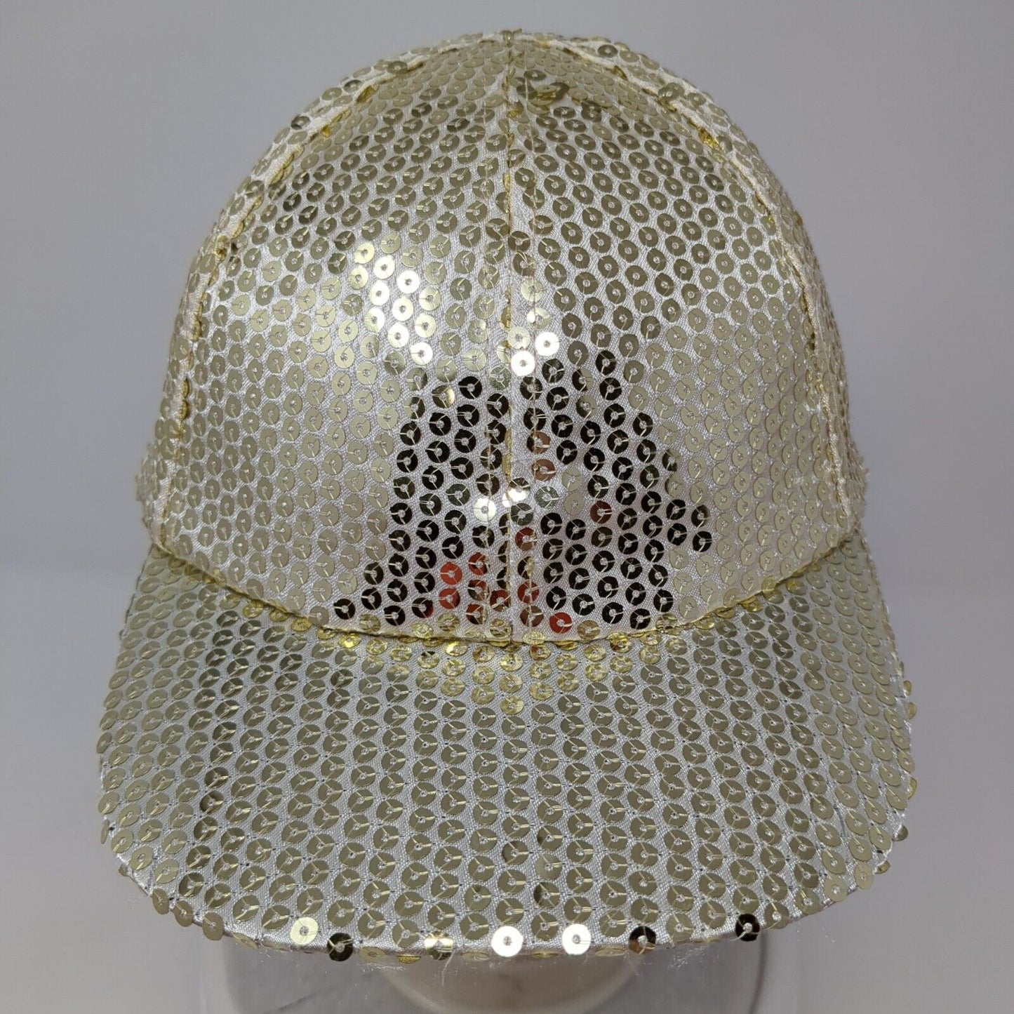 Sequin Shiny Strapback Hat Multicolor One Size Adjustable 6 Panel Polyester