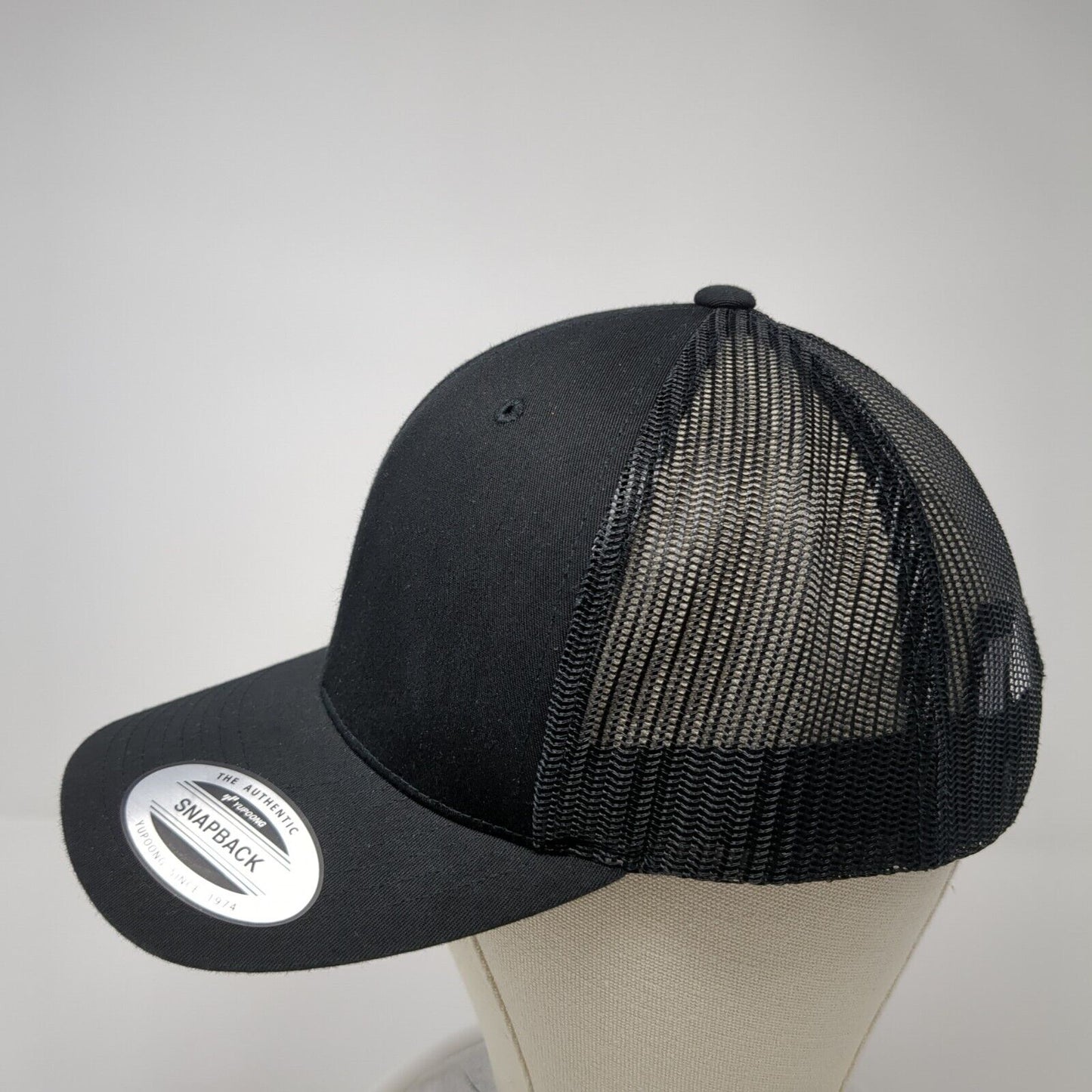 Moser Electric Snapback Trucker Hat Black One Size Mesh Back Sport-Tek