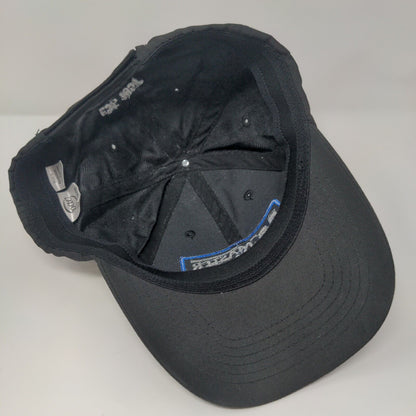 Master Halco Strapback Hat Black One Size Adjustable Embroidered