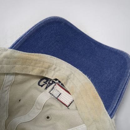 Twins Enterprise Baseball Cap Beige Blue OSFM Savannah GA USA Flag Strapback hat