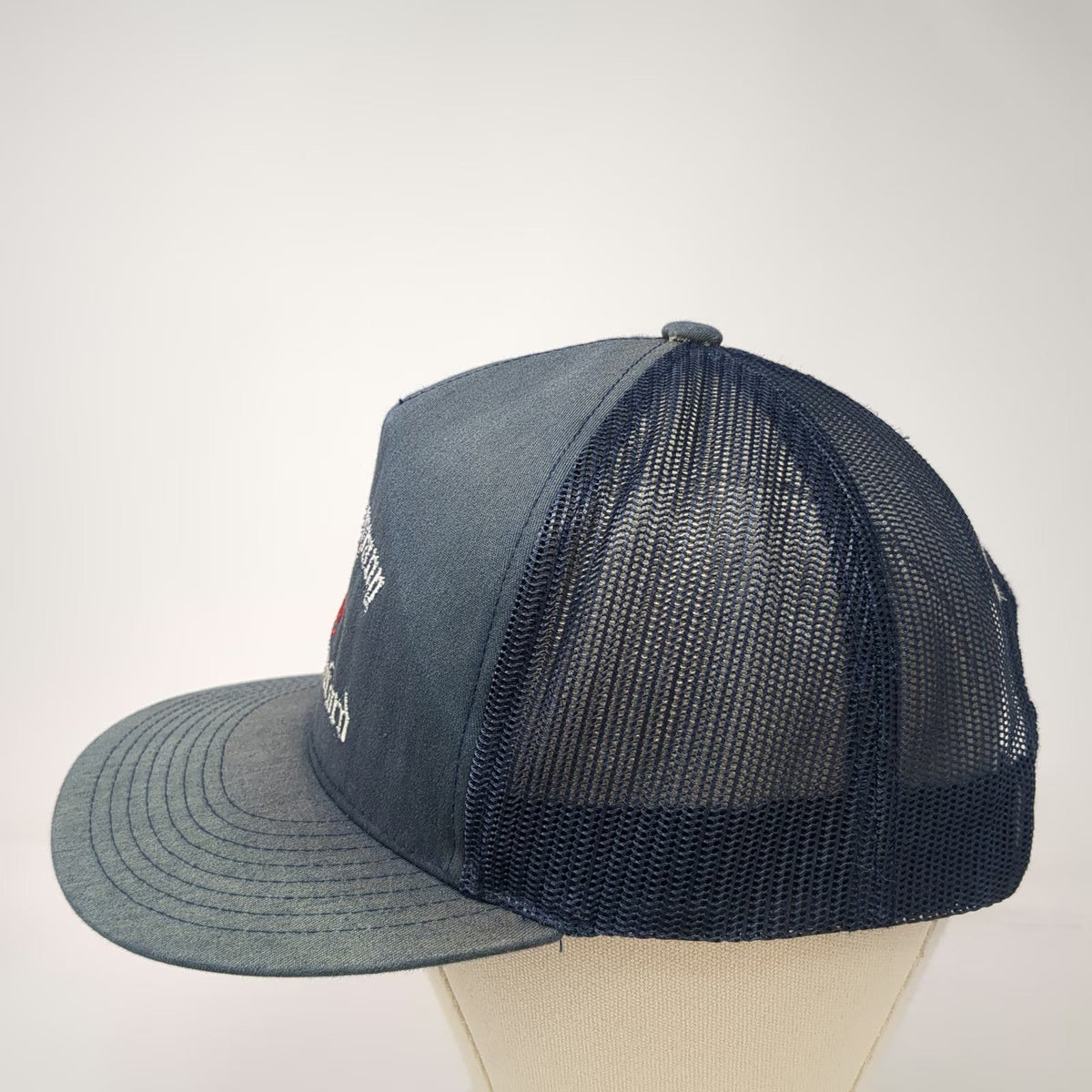 Yupoong Trucker Hat Blue One Size New Bedford Truck Company 4 THE AVE Mesh Back