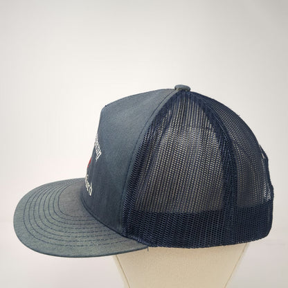 Yupoong Trucker Hat Blue One Size New Bedford Truck Company 4 THE AVE Mesh Back