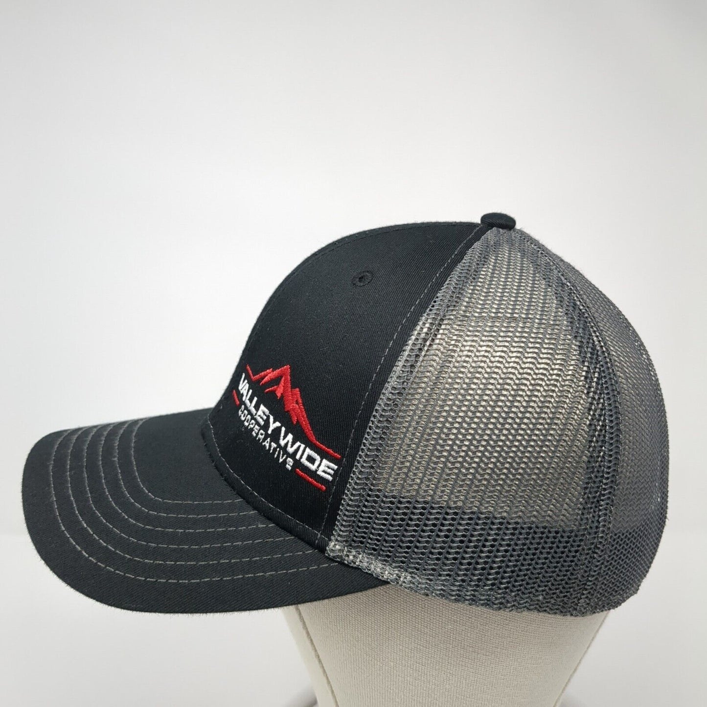 Valleywide Cooperative Snapback Trucker Hat Black OS Adjustable Mesh Back Otto