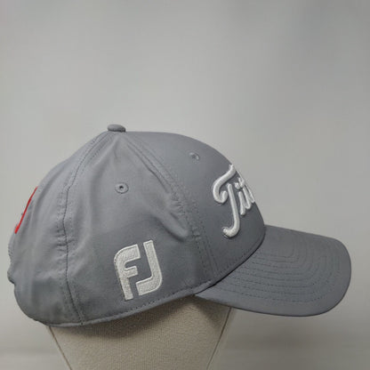 Titleist FJ Pro V1 Slideback Hat Gray One Size Embroidered Adjustable